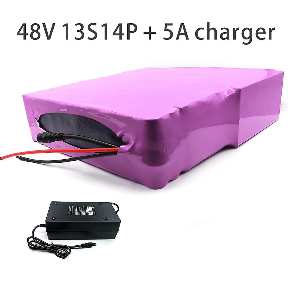 49ah 13s14p 48v Battery E-bike Ebike Electric Bicycle Li-ion Customizable 265x250x70mm