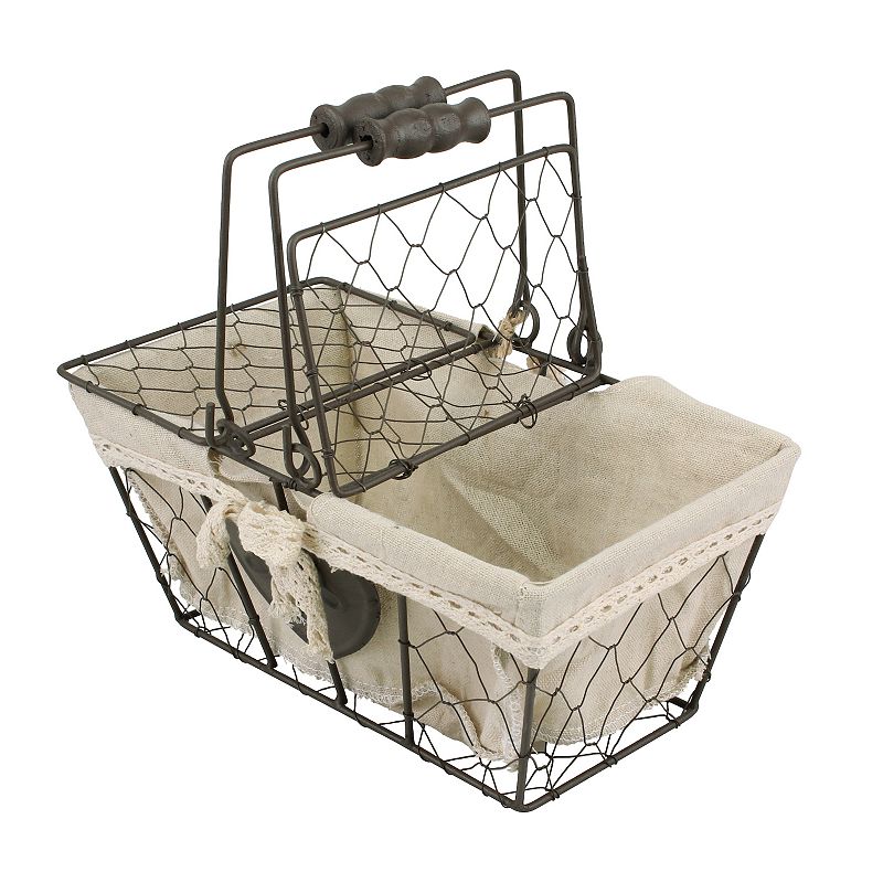 Stonebriar Collection Chicken Wire Metal Basket