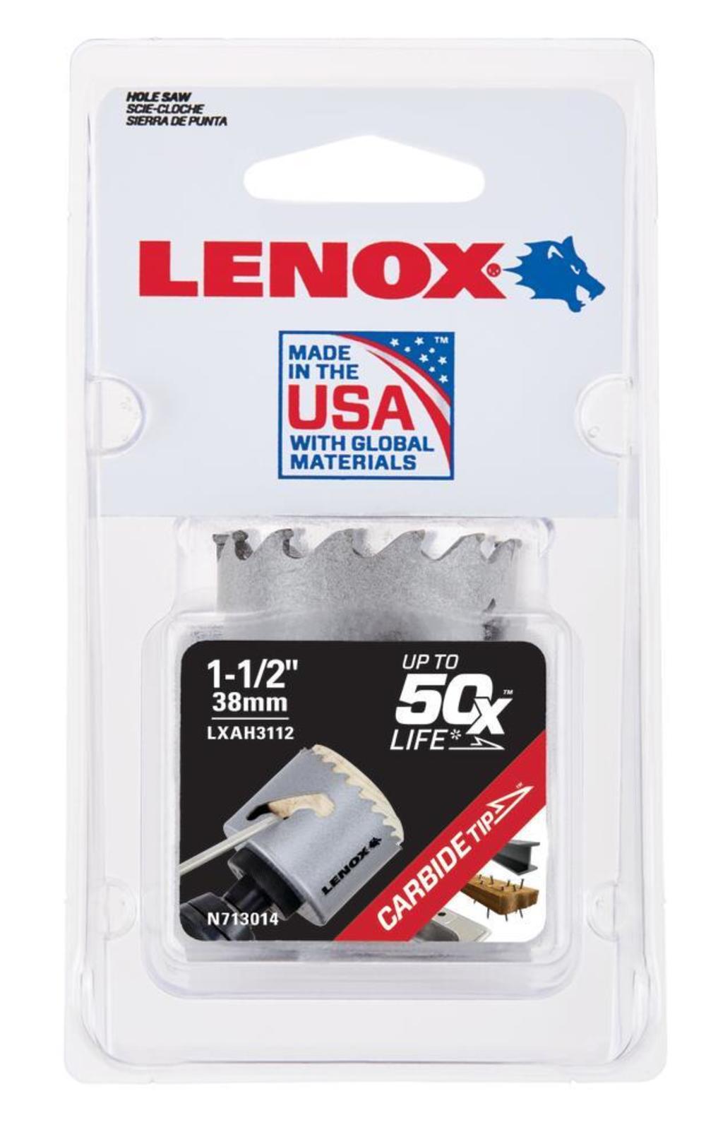 LENOX Hole Saw Carbide Tipped 1 1/2 38mm