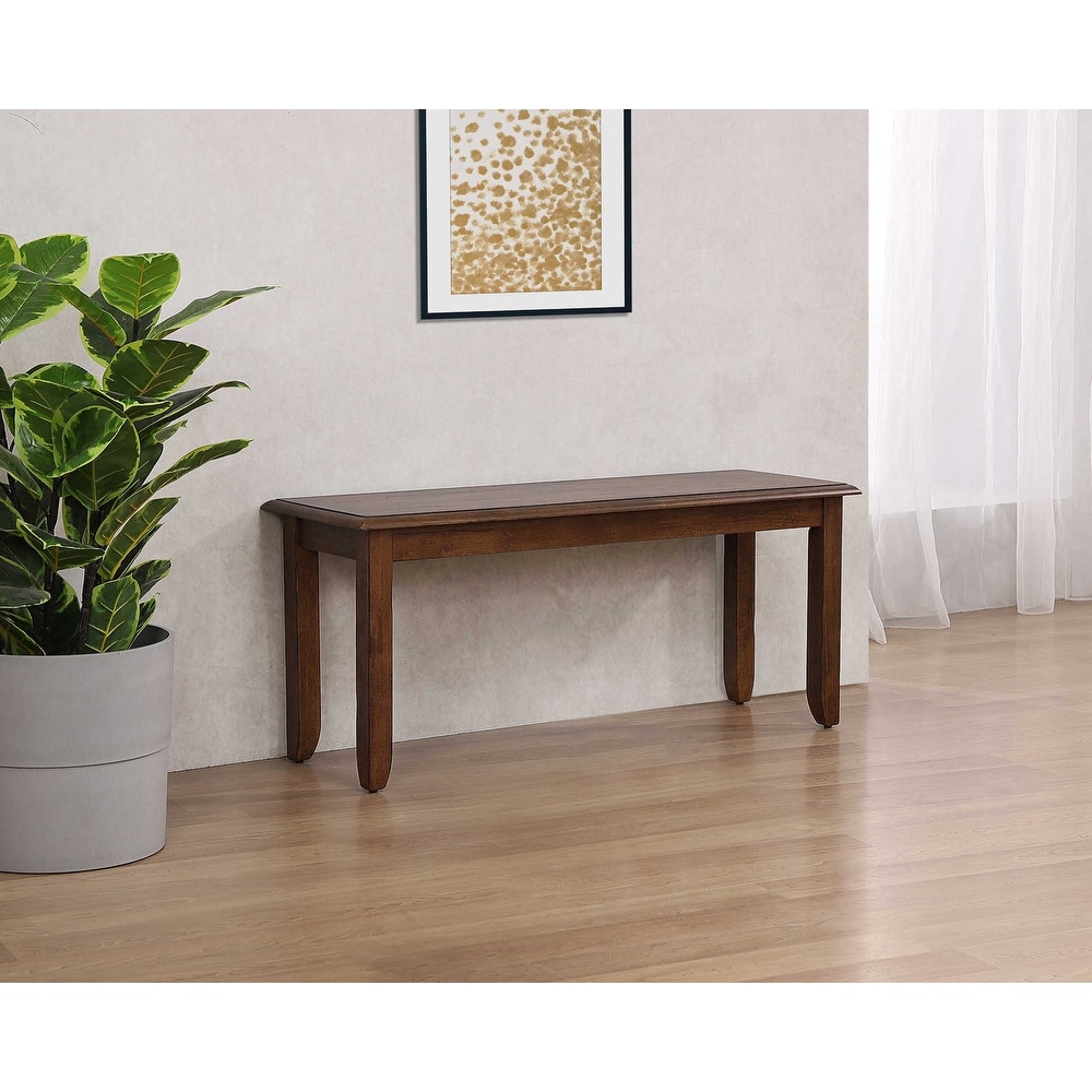 Simply Brook Amish Brown Dining Bench 18 in. X 42 in. X 14 in.   14\