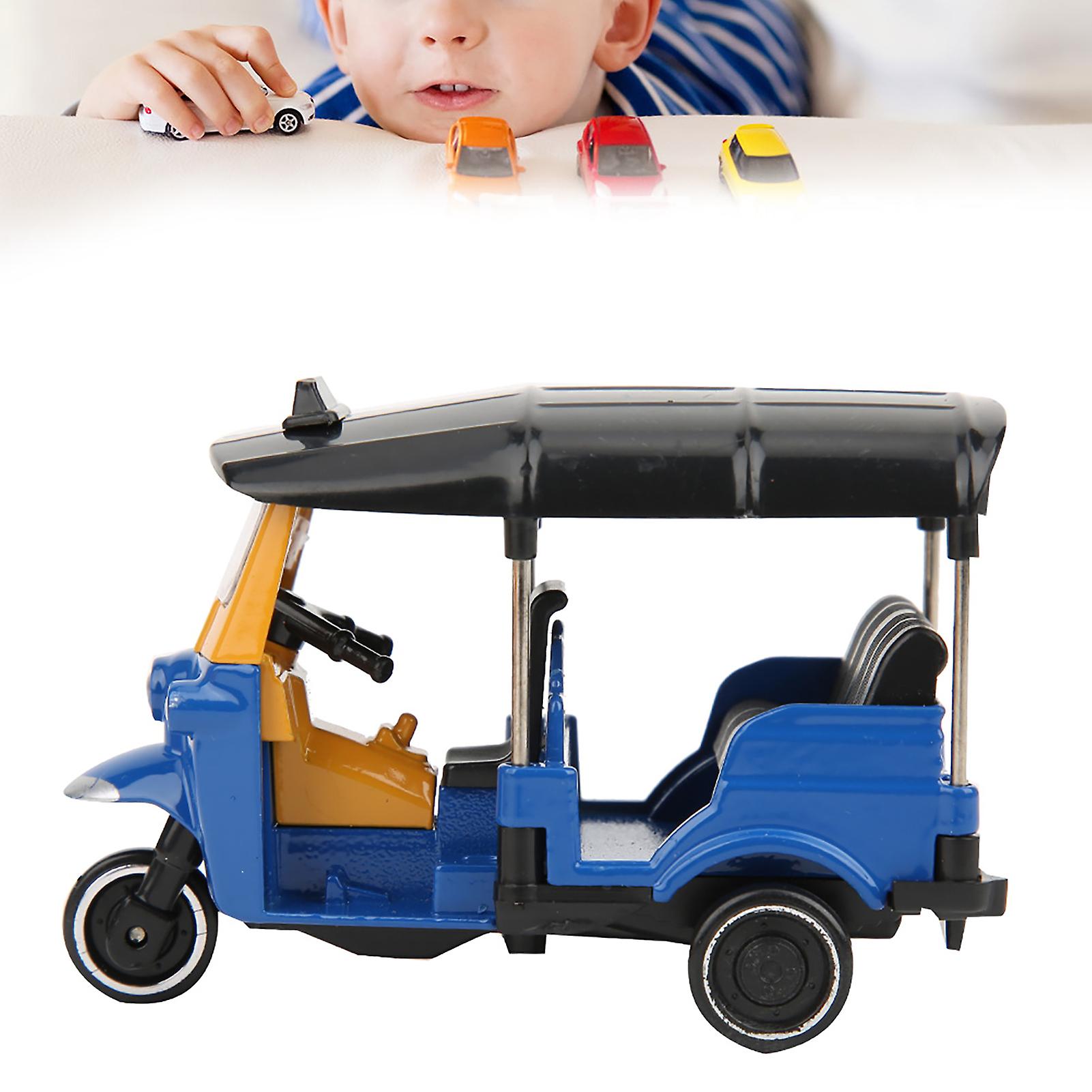 Alloy Tricycle Car Model Highly Simulation Children Vehicles Toy With Sliding Functionblue