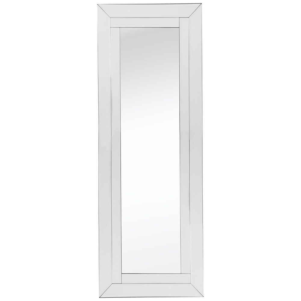 Silver Classic Full Length Mirror   Black