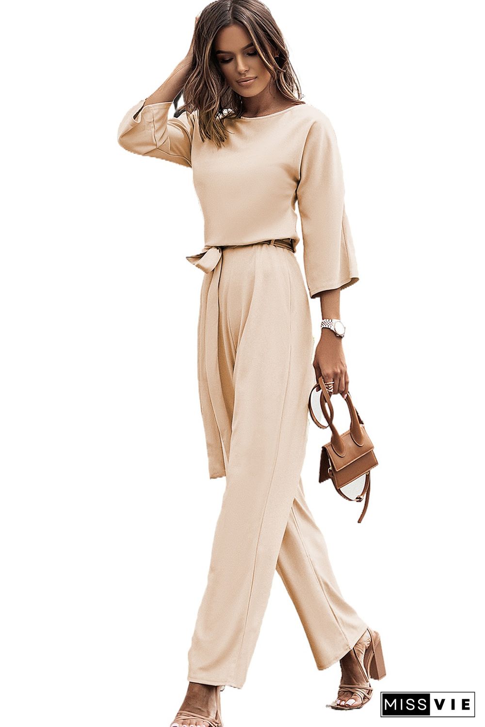 Apricot Date Night Jumpsuit