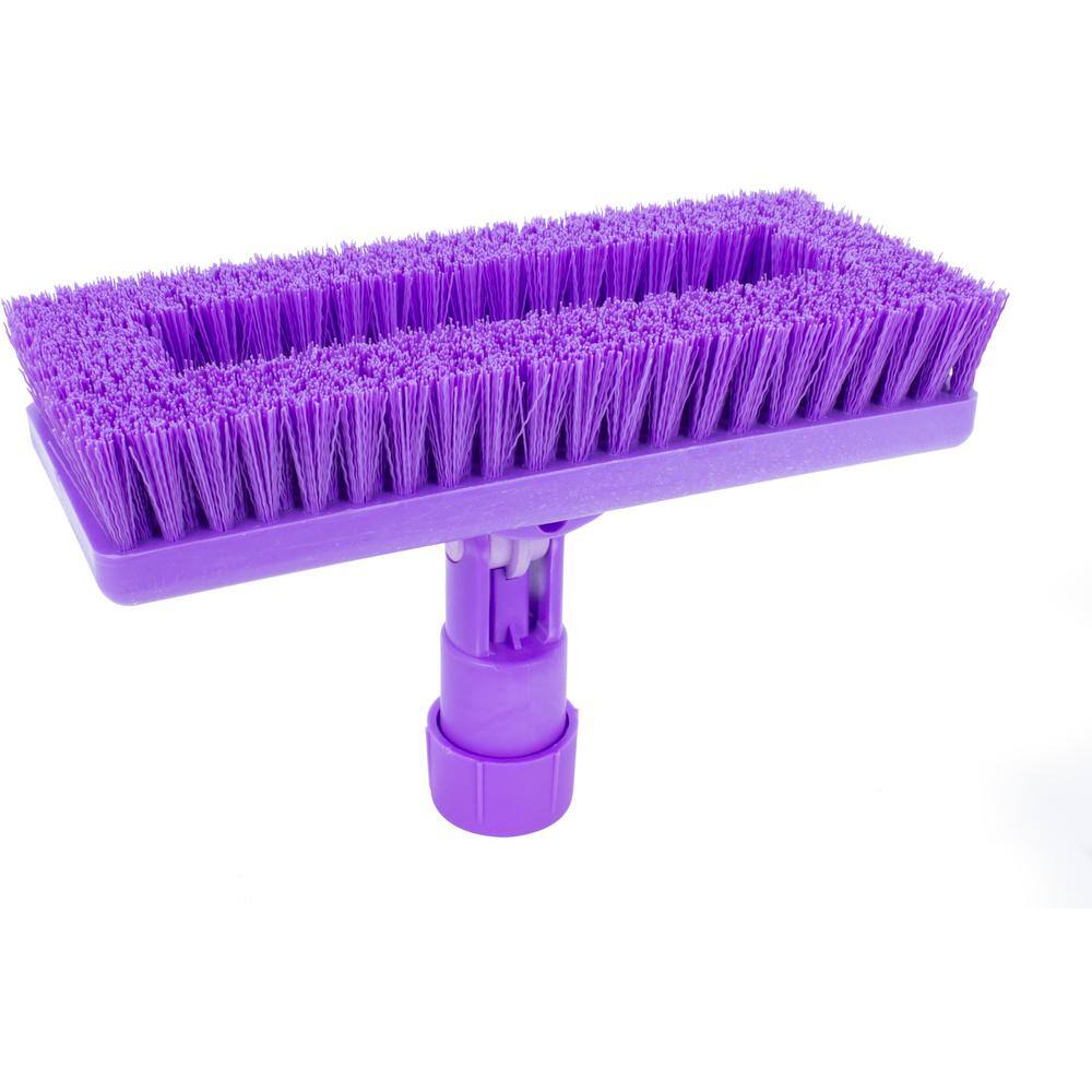 CFS Brands Sparta 8 in. Purple Polyester Swivel Scrub Brush with Polypropylene Casing (6-Pack) 3638831EC68