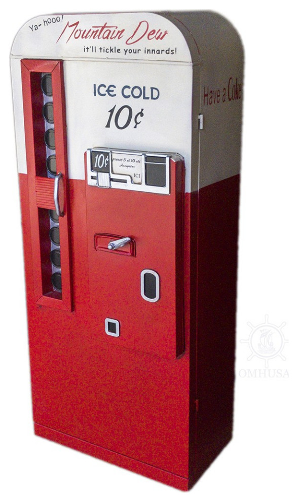 Coca Cola Vending Machine Storage   Eclectic   Accent Chests And Cabinets   by HomeRoots  Houzz