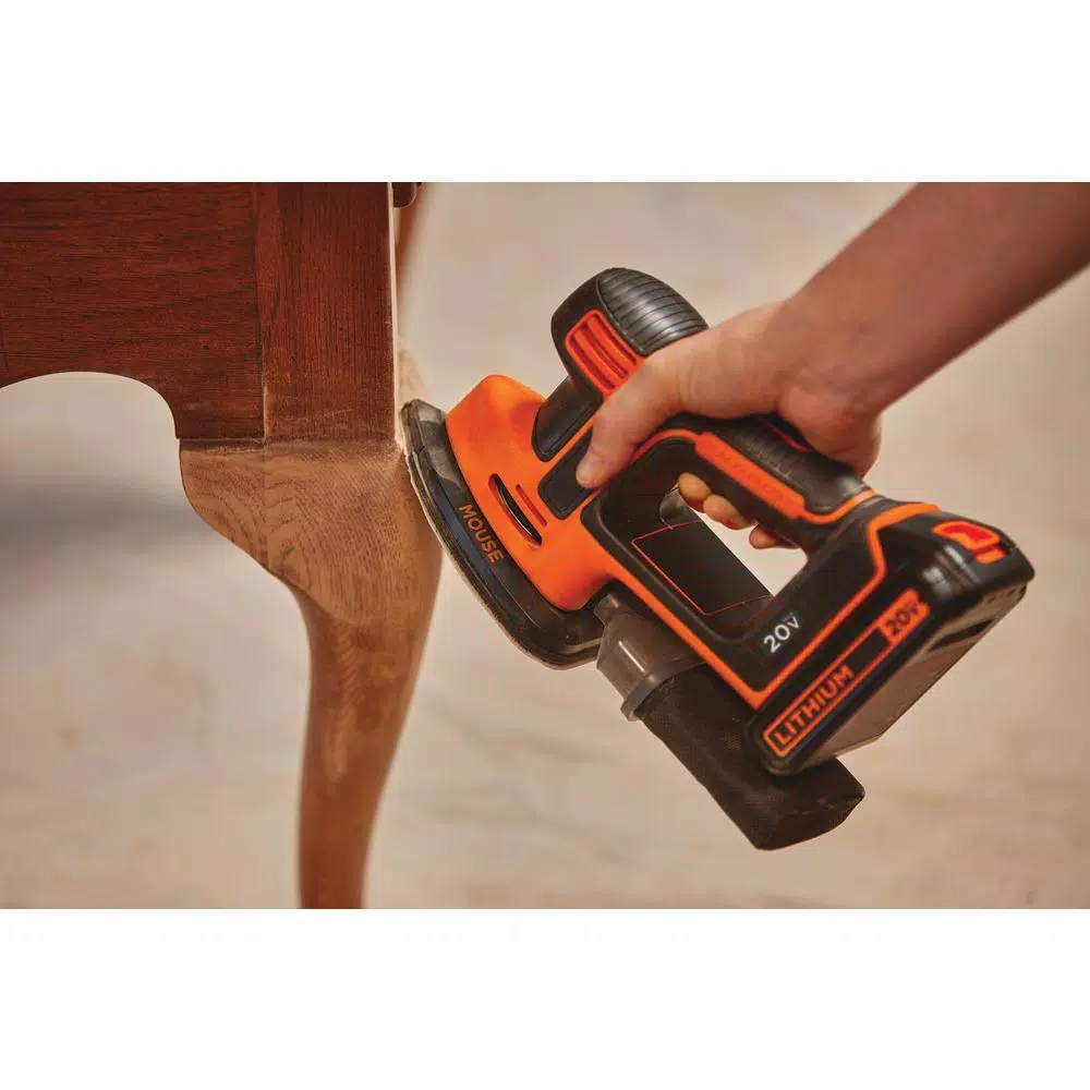 BLACK+DECKER 20-Volt MAX Lithium-Ion Cordless Mouse Sander with 1.5 Ah Battery and Charger and#8211; XDC Depot