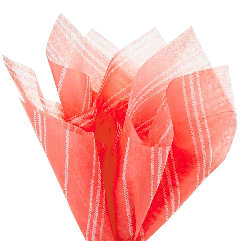 Hallmark  Coral Stripe Tissue Paper, 6 sheets