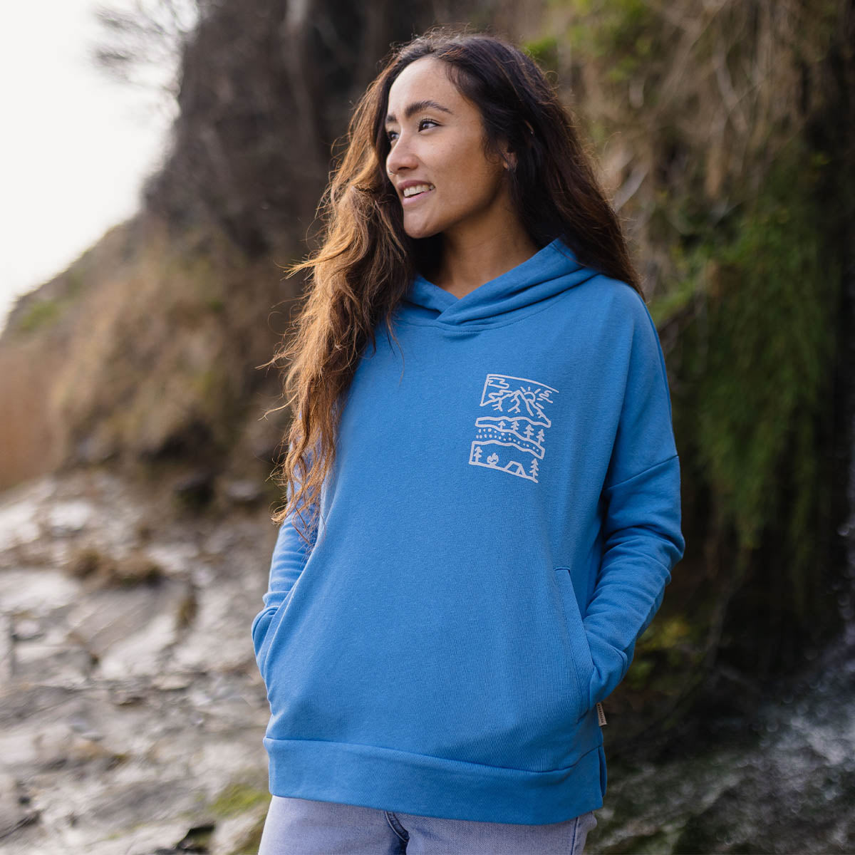 Days Like These Hemp Hoodie - Soft Cobalt