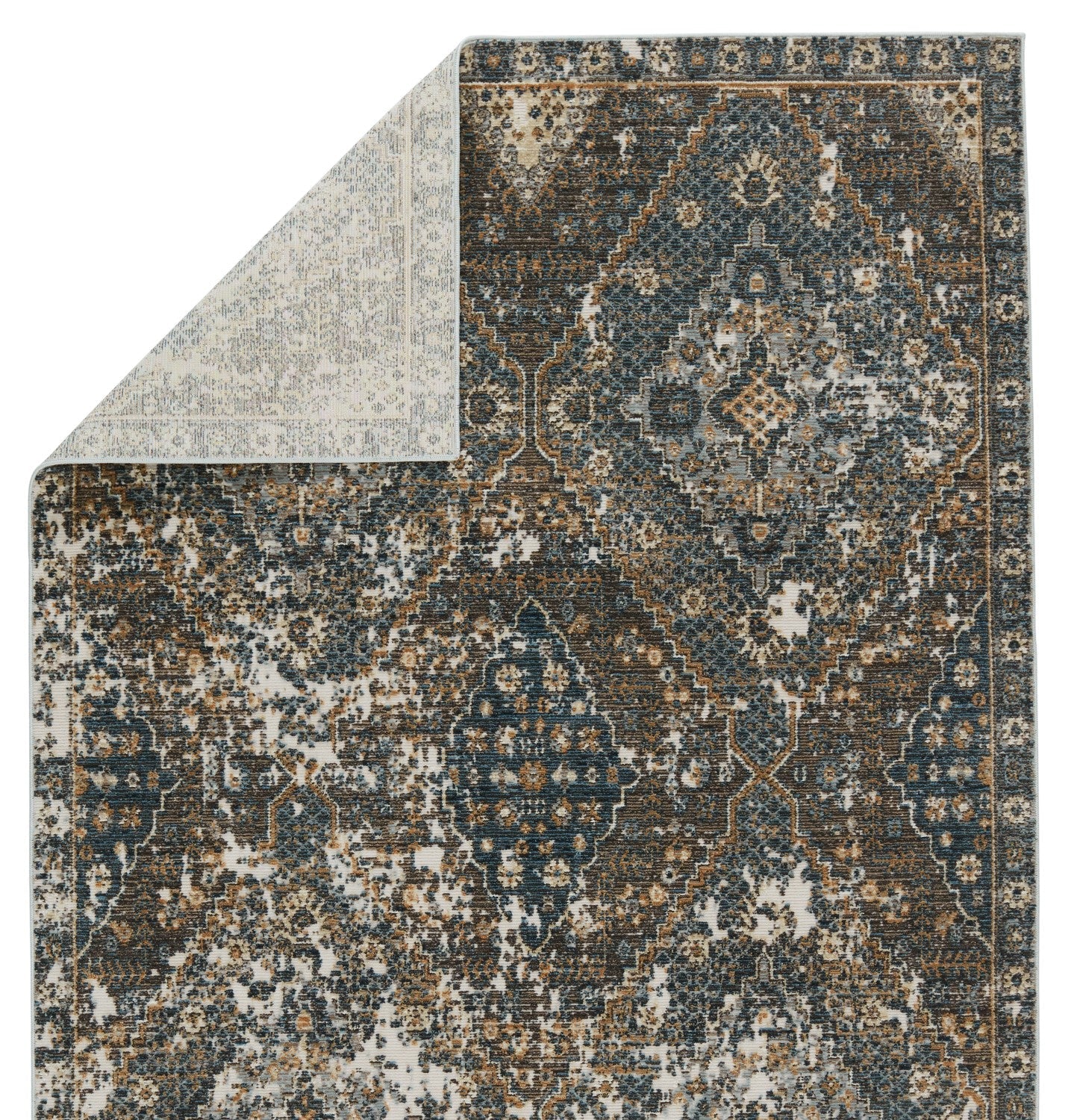 Swoon Indoor/Outdoor Julia Blue & Gold Rug