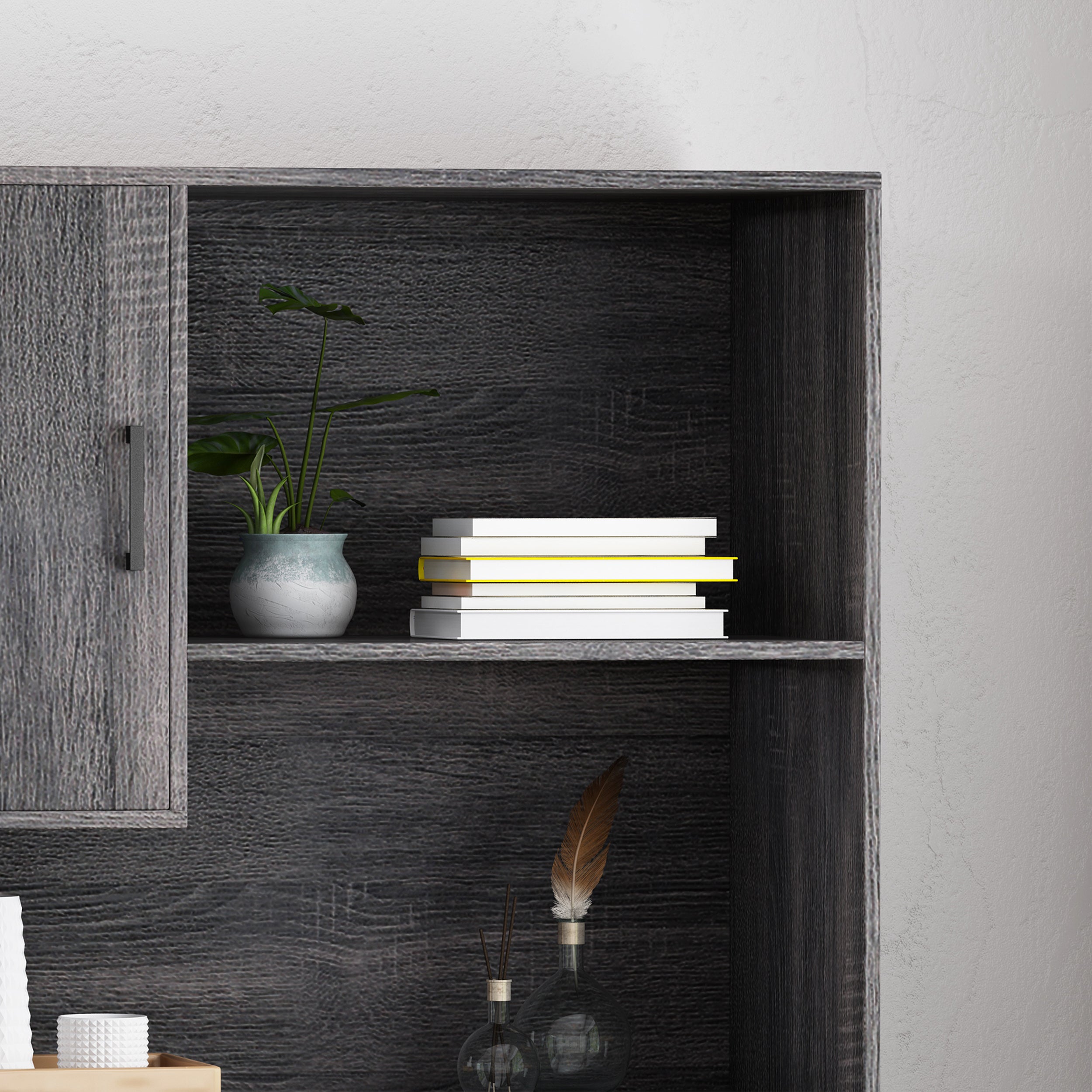 Joaquin Bookcase With Storage Cabinet