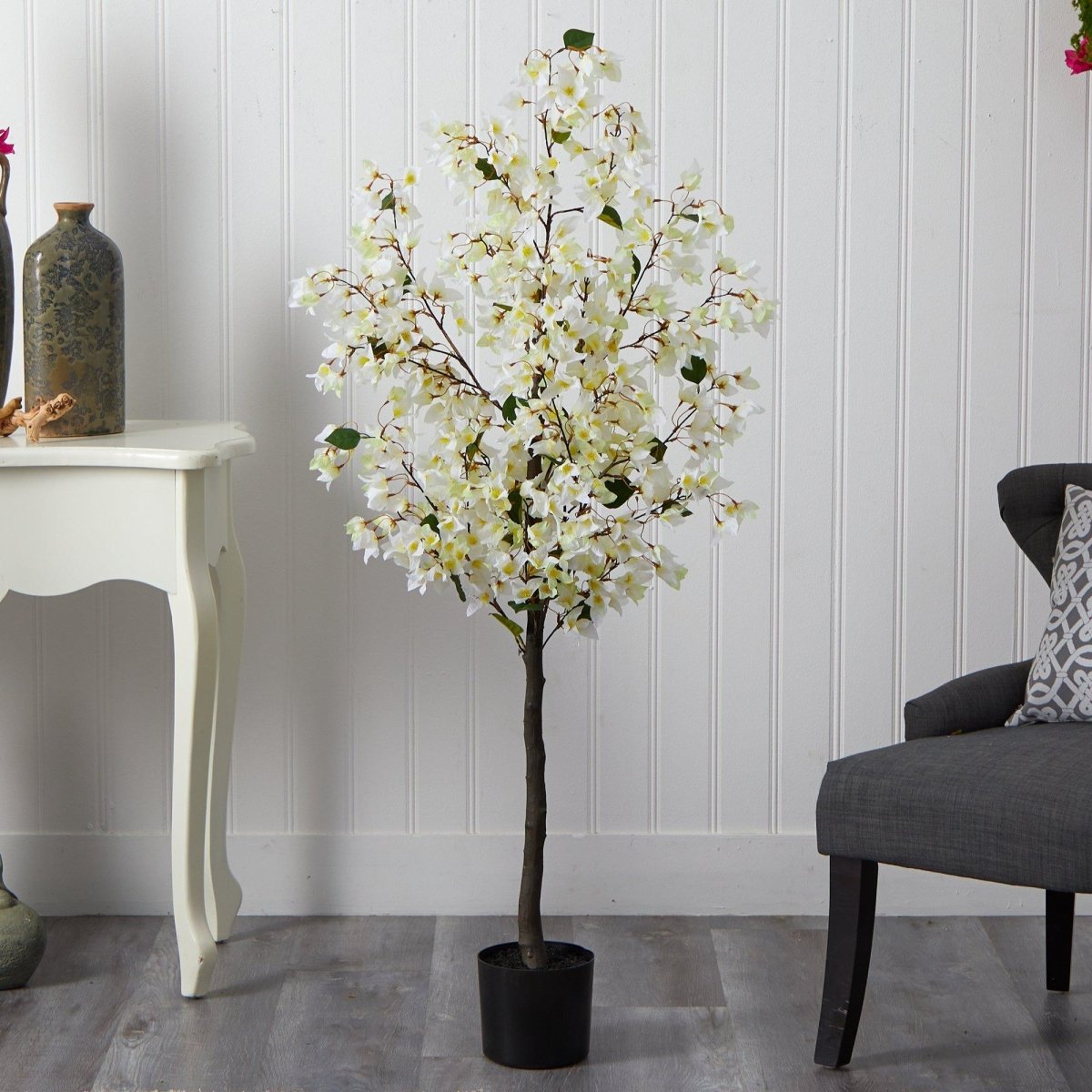 5’ Bougainvillea Artificial Tree | Vibrant & Lifelike Floral Décor