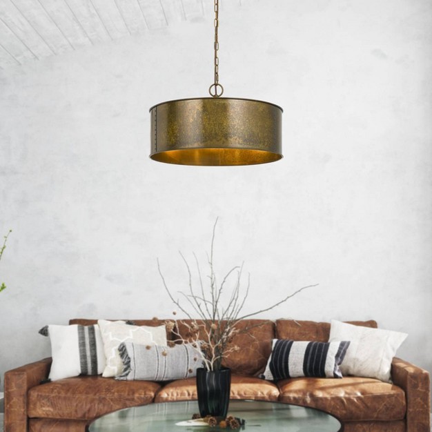 X 20 quot Metal Rochefort Round Chandelier Gold Cal Lighting