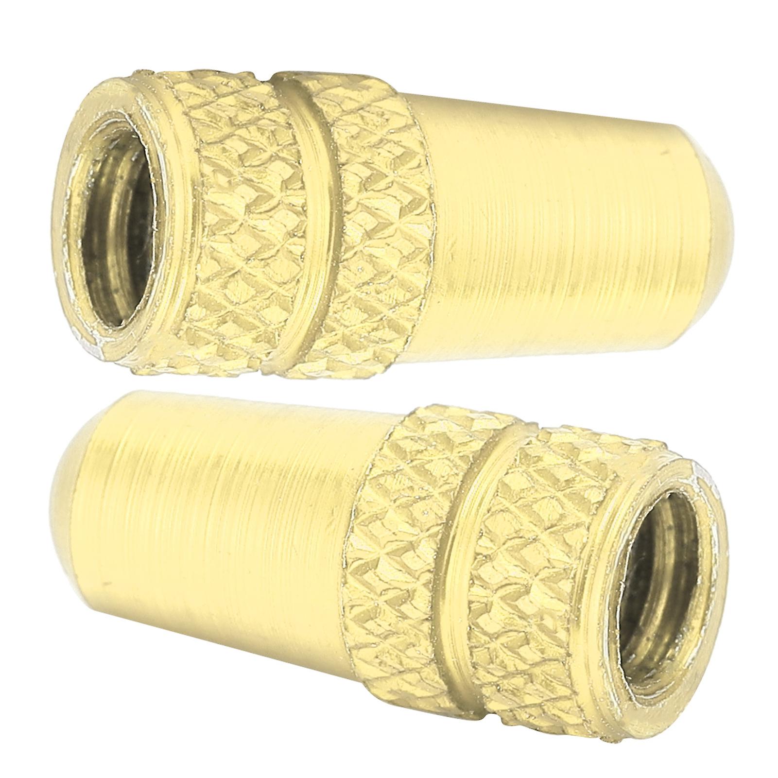 2pcs Presta Valve Caps Bicycle Valve Stem Cover Aluminum Alloy Bike Tire Valve Caps Dust Coversgold