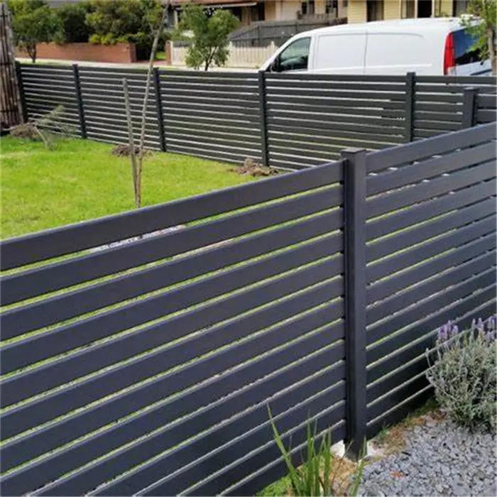 Popular Design Outdoor Factory Supply Aluminum Flat Top Fence Panel For Garden