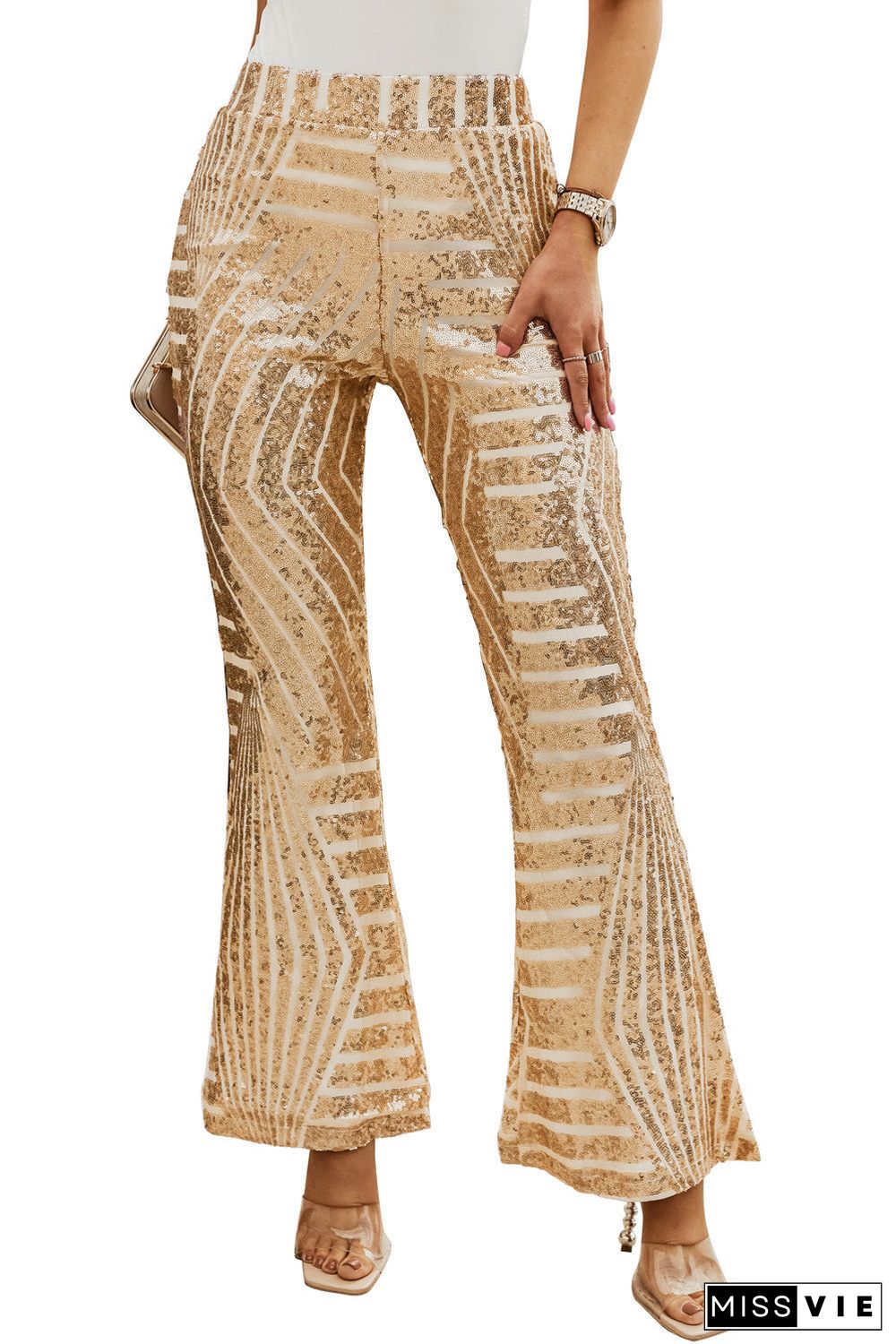 Sequin Wide Leg Pants