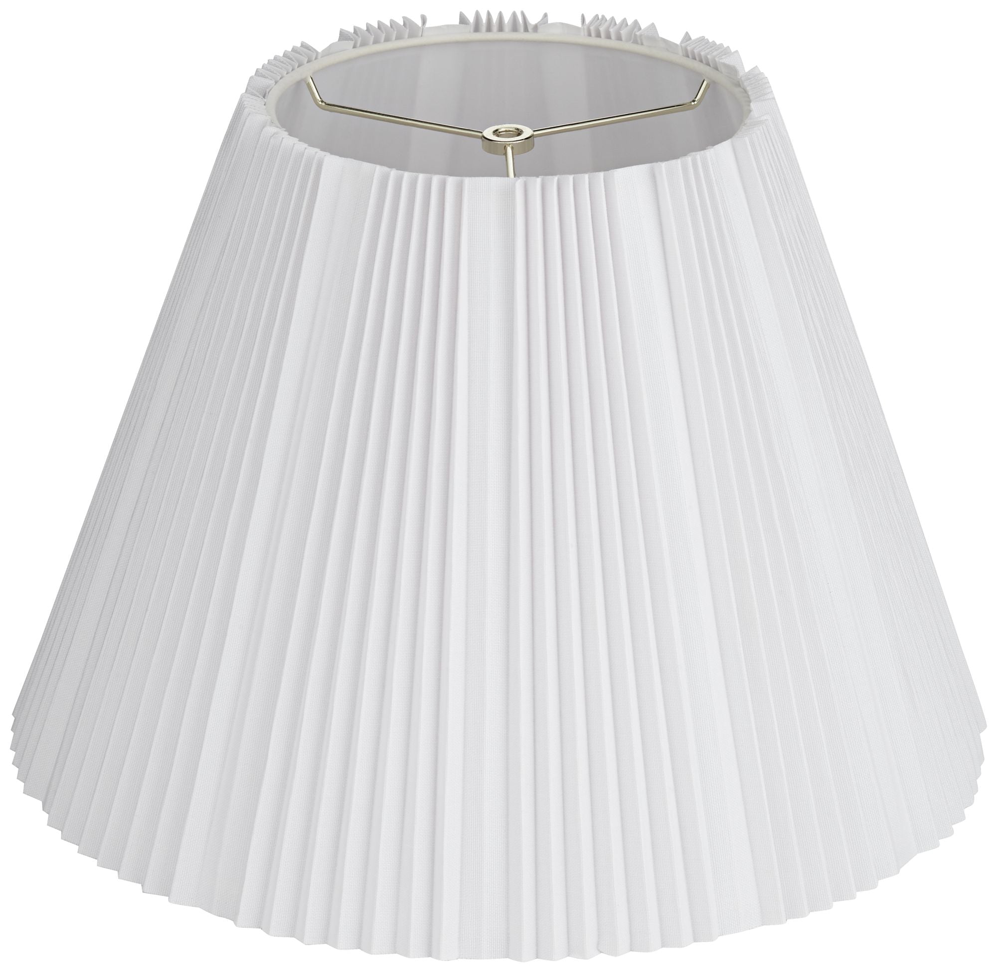 Springcrest Collection Hardback Knife Pleated Empire Lamp Shade White Large 9