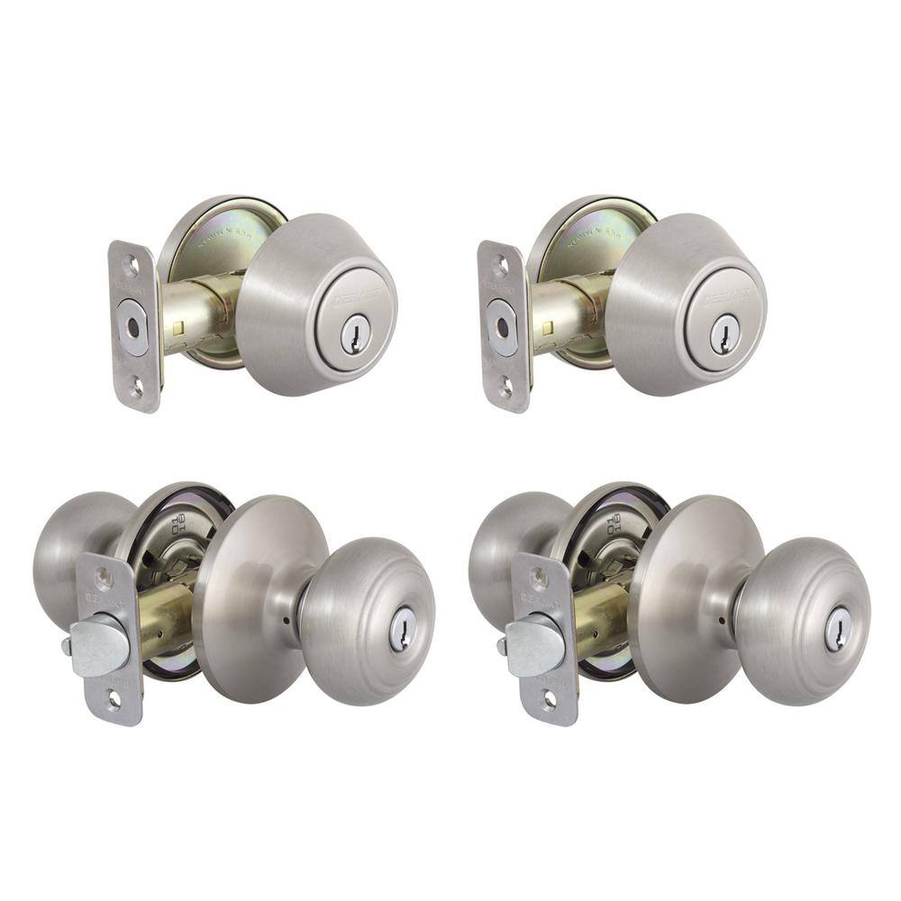 Defiant Hartford Satin Nickel Single Cylinder Keyed Entry Project Pack 32BGX2D1BD