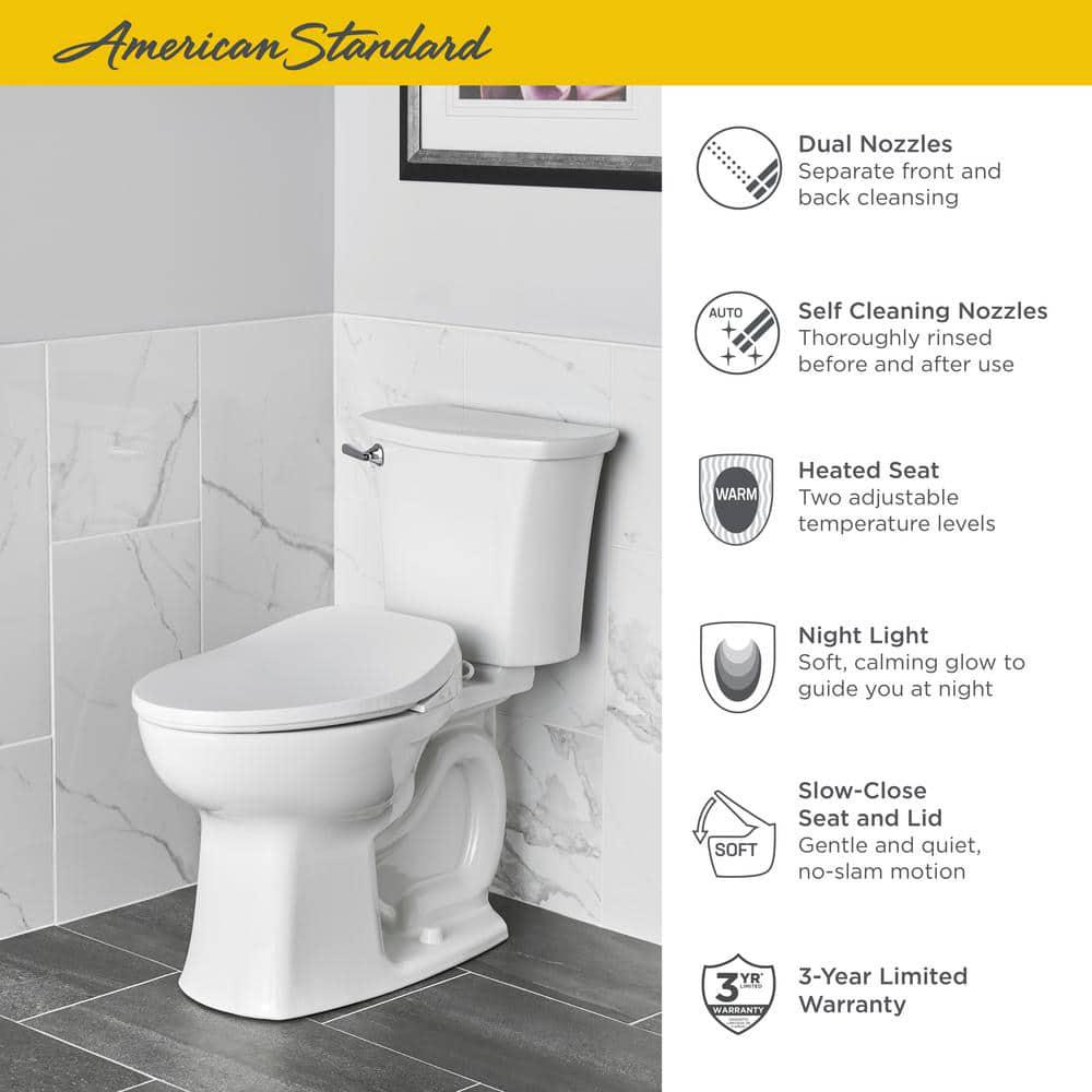 American Standard AquaWash 20 SpaLet Electric Bidet Seat for Elongated Toilet in White