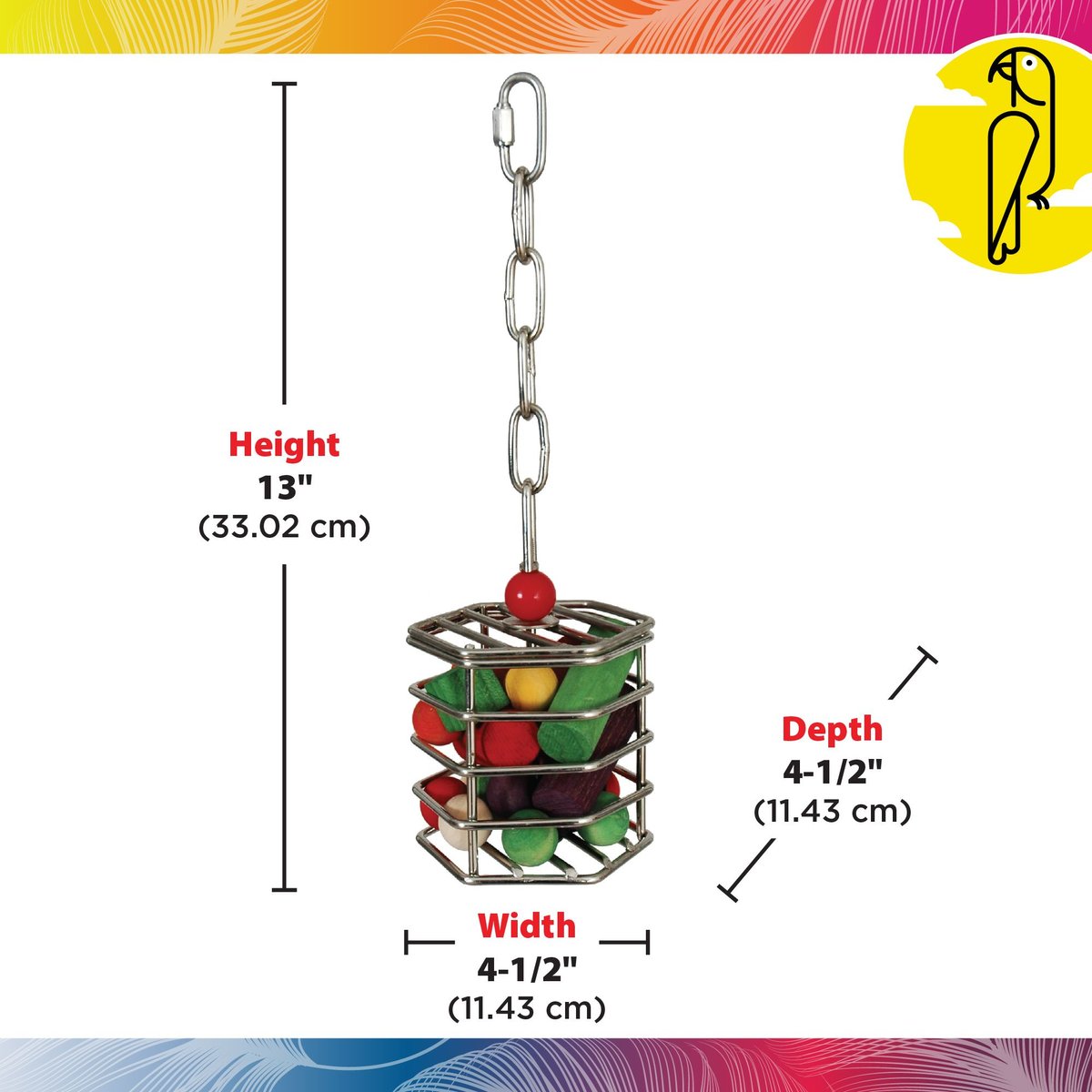 Caitec Featherland Paradise Baffle Cage Bird Toy