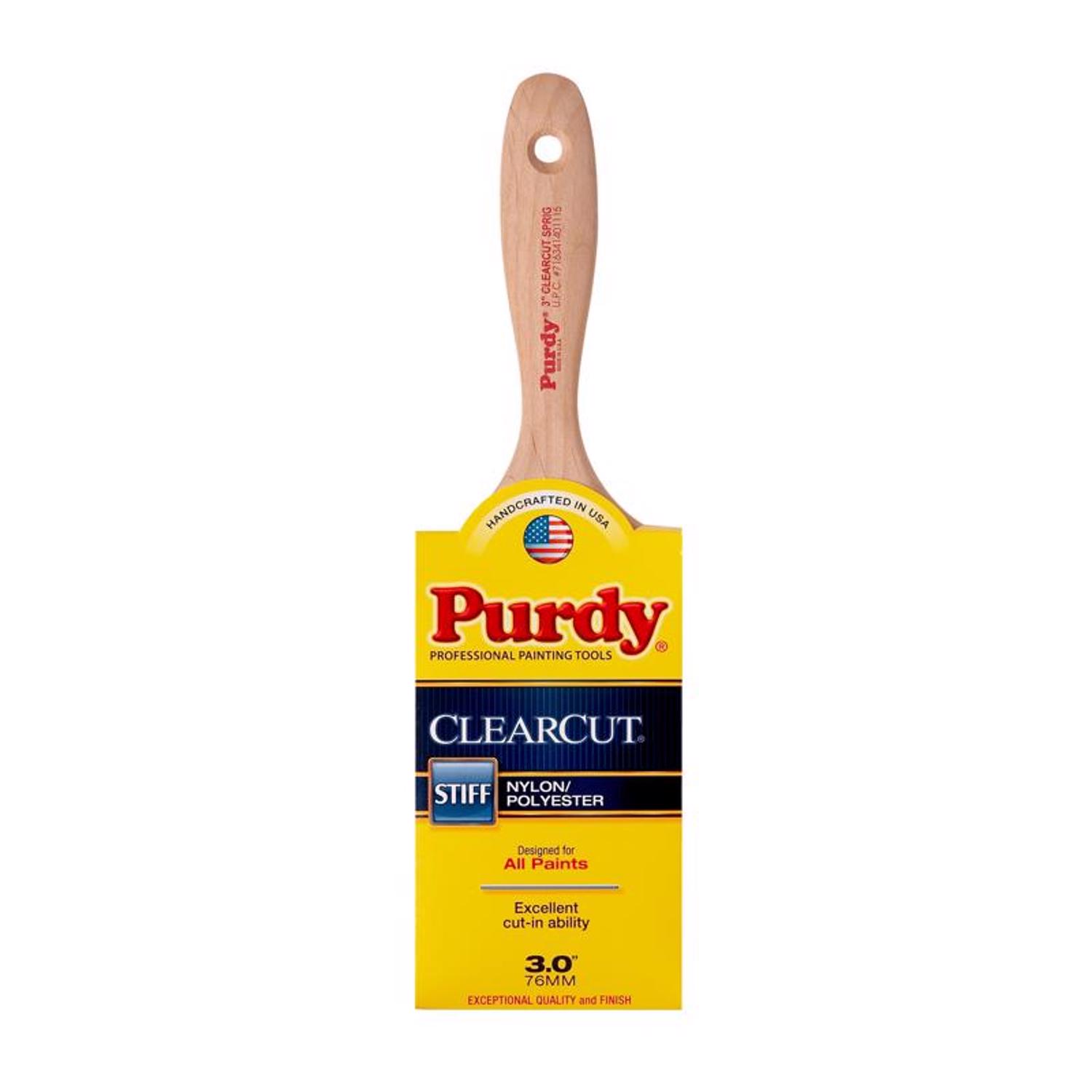 Purdy Clearcut Sprig 3 in. Stiff Flat Trim Paint Brush