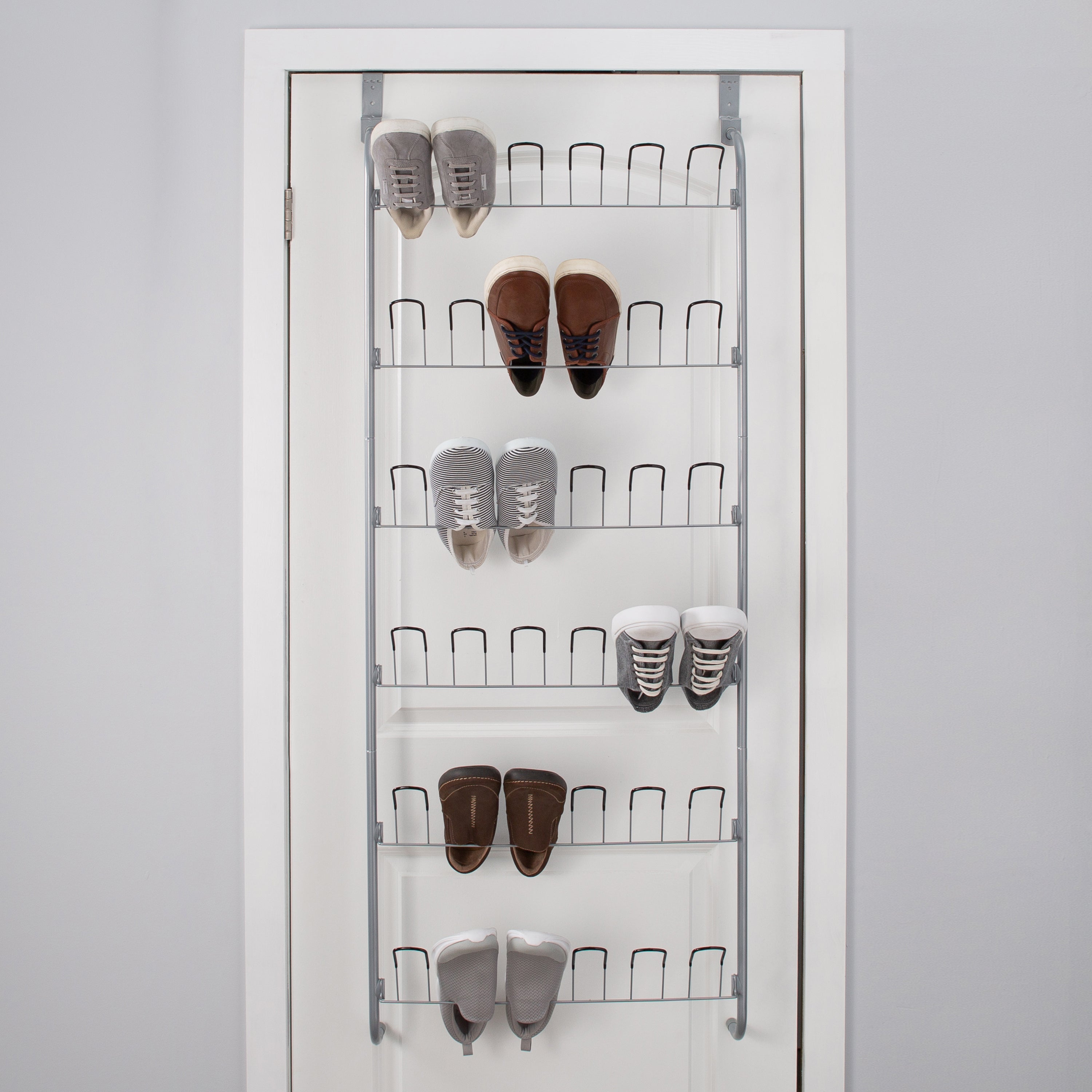 Organize It All 18 Pair Over the Door Shoe Rack