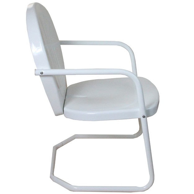 Northlight 34 inch Outdoor Retro Tulip Armchair White