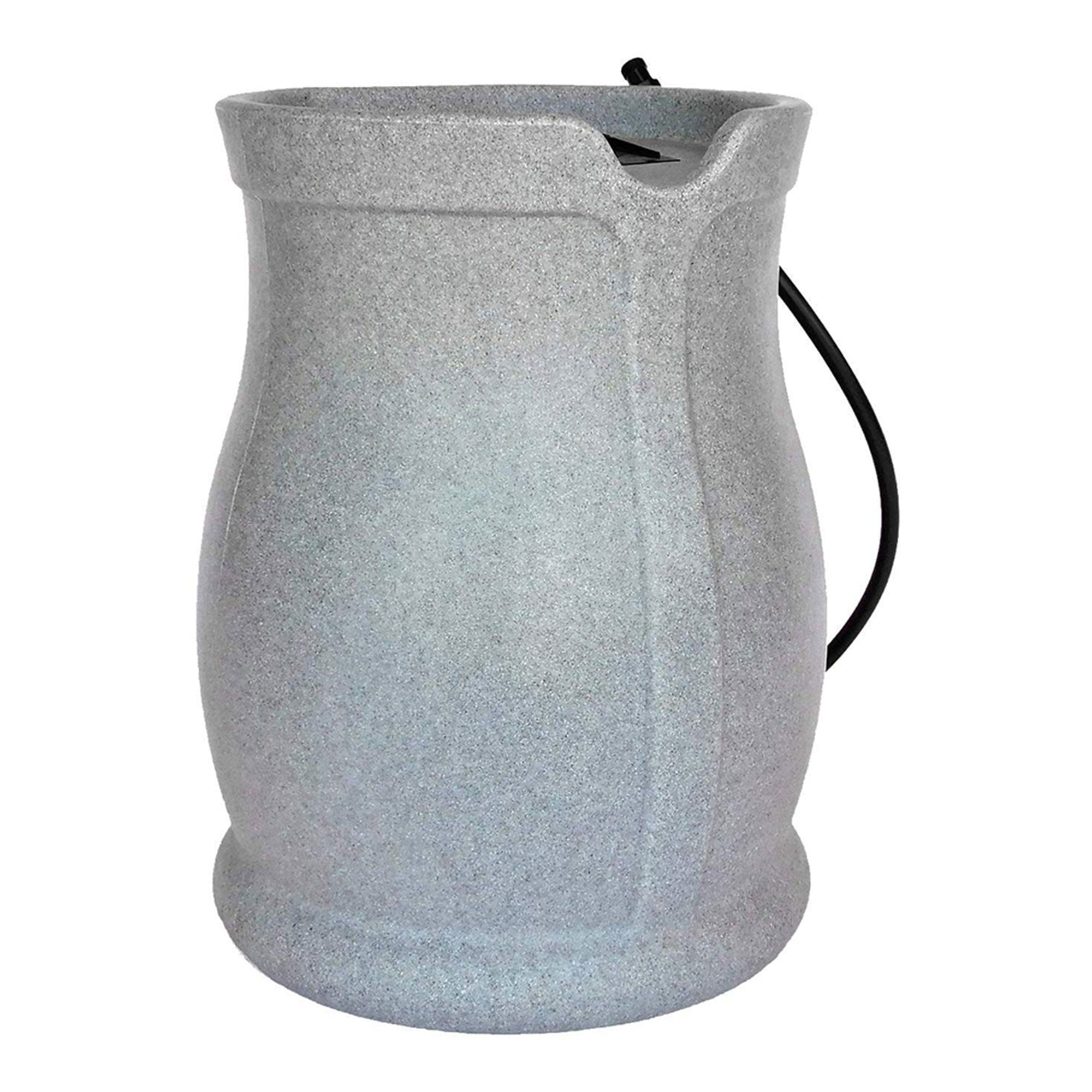 FCMP Outdoor RB-CAT Catalina 45 Gallon Water Rain Catcher Barrel， Granite