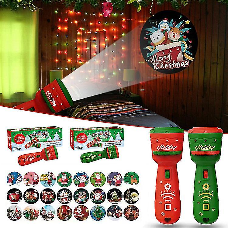 Christmas Projection Flashlight Toy Gift Children Luminous Puzzle Projector