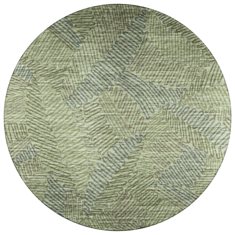 Indoor/ Outdoor Addison Yuma Modern Palm Leaf Washable Area Rug