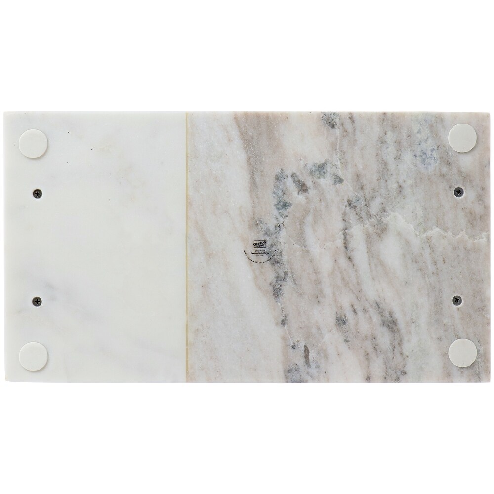 Laurie Gates Rectangle Marble Tray with Handles