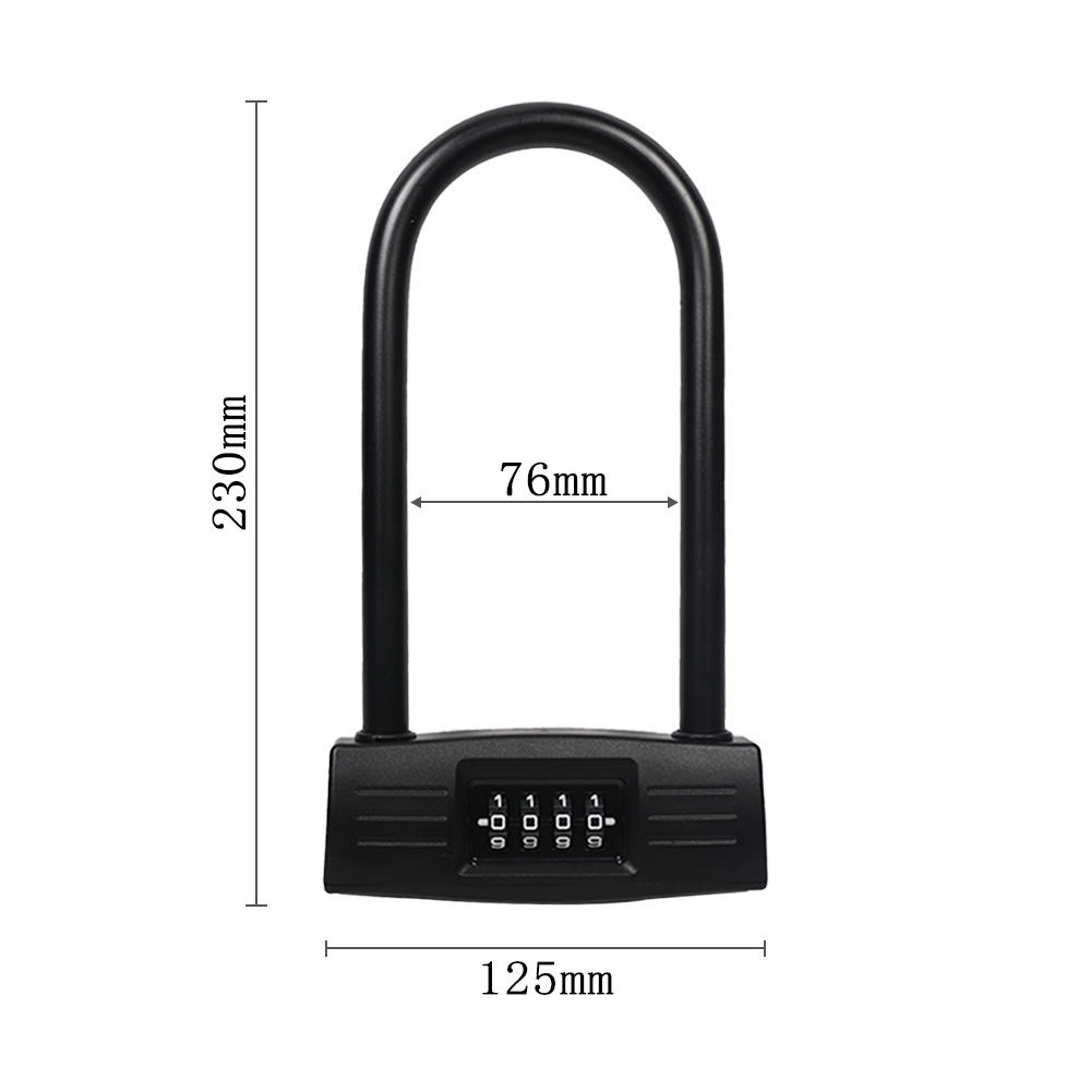 Superbsail Bicycle U Shape Anti Theft Lock 4 Digit Password Code Door Lock For Bike Cycling Lock Riding Equipment