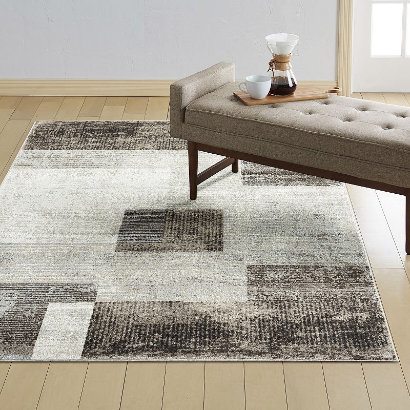 Everwash Treasure Creed Modern Geometric Area Rug