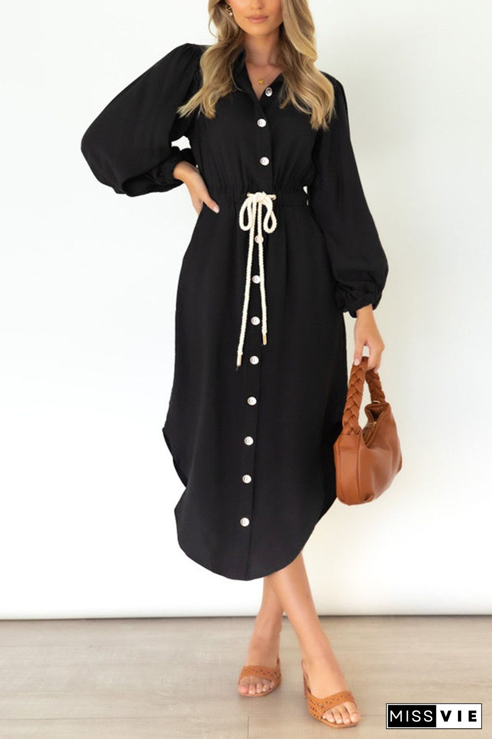 Fashion Week Button Down Shirt Dress