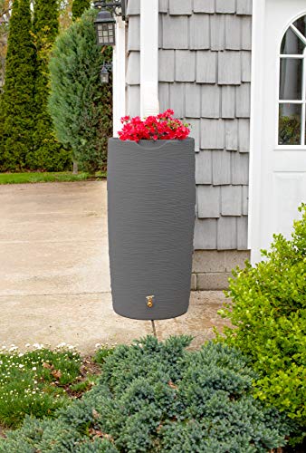 Good Ideas Impressions Stone 50 Gallon Rain Saver - Dark Granite