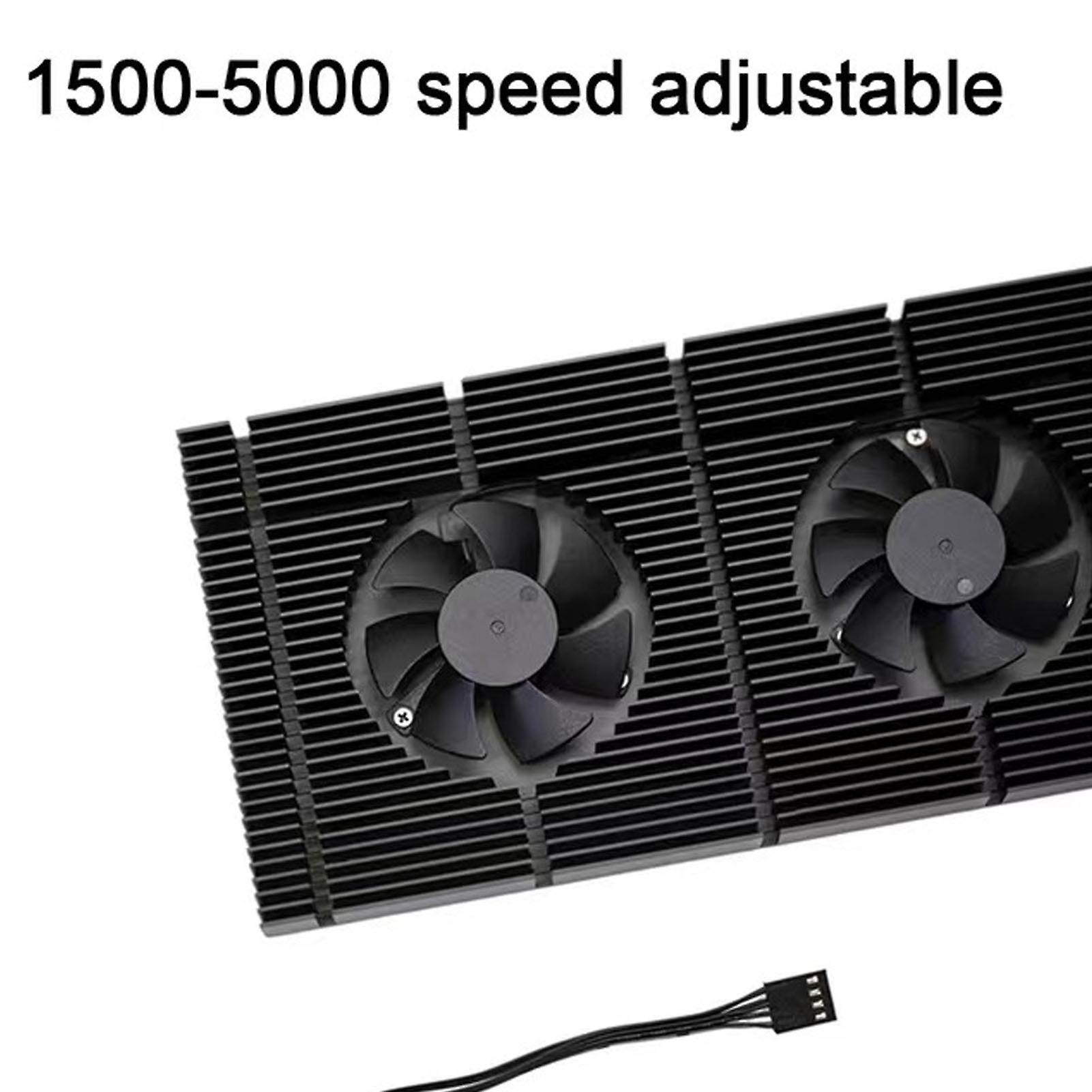 Dual Pwm Fan Vram Heatsink Adjustable Speed Backplane Memory Cooling Cooler [1mm Pad 700]