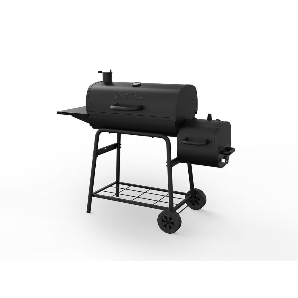 Nexgrill 29 in Barrel Charcoal GrillSmoker in Black