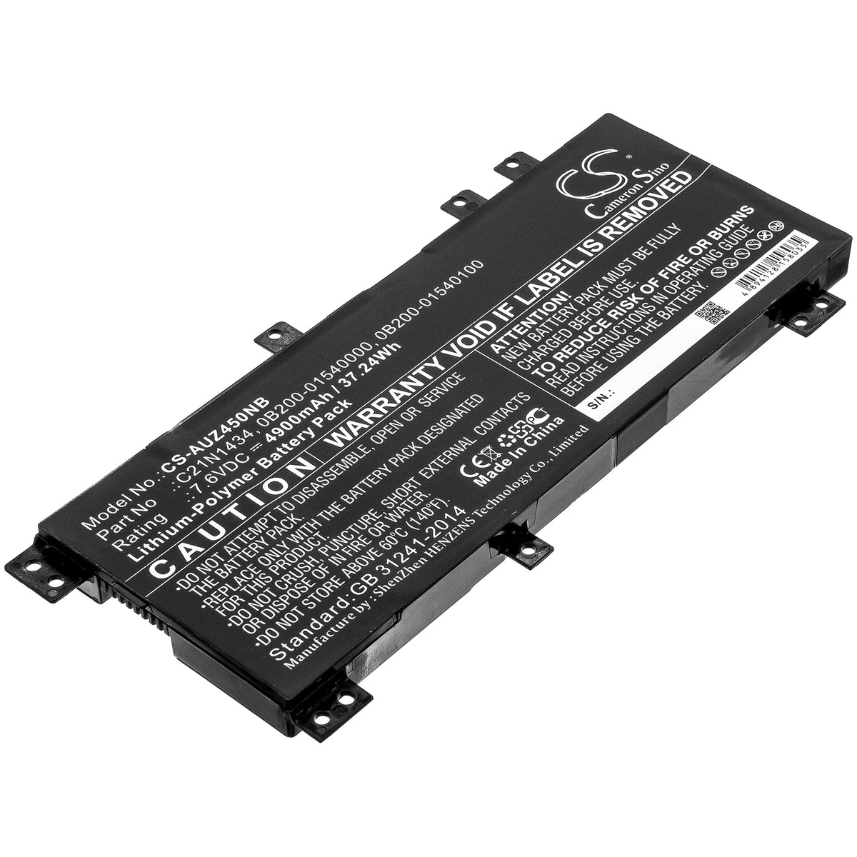 Asus Z450 Z450LA Z450LA1B Z450LA3I Z450LAWX002T Replacement Battery BatteryClerkcom Laptop and Notebook