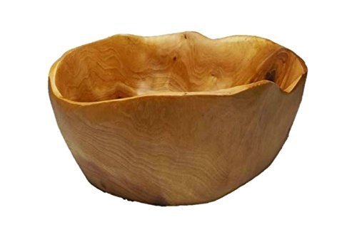 THY COLLECTIBLES Wooden Deep Bowl Handmade Storage Natural Root Wood Crafts Bowl Fruit Salad Serving Bowls (Large 11-13)