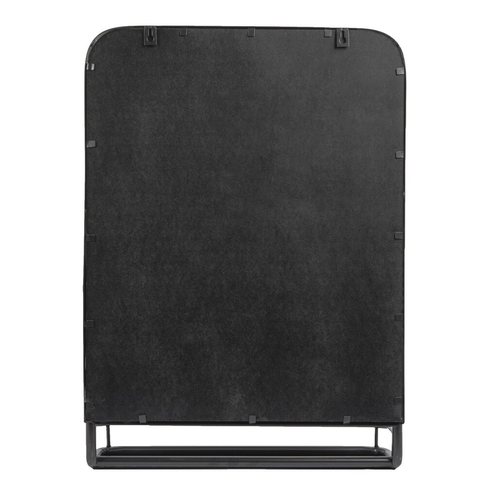 Metal Framed Wall Mirror with Shelf