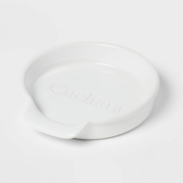 Stoneware Hand Lettered Spanish Cuchara Rest