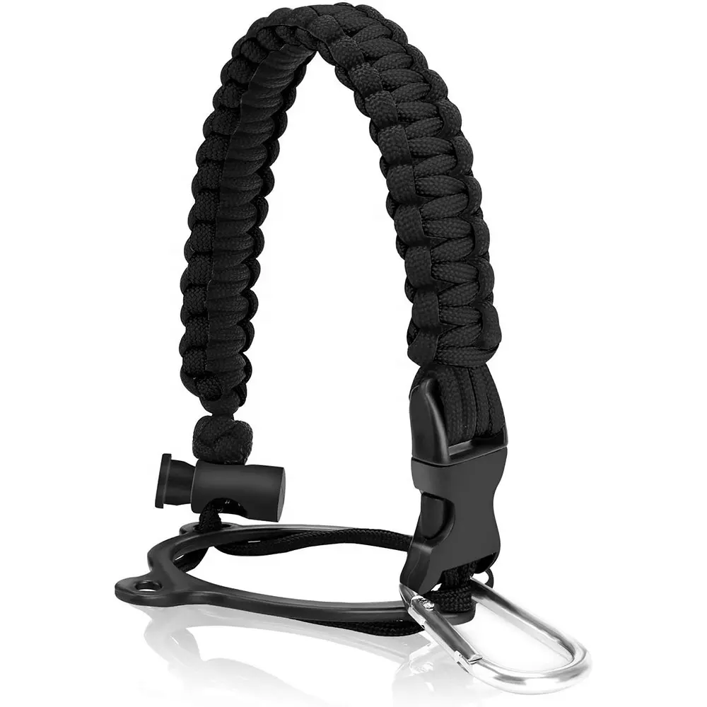 KongBo Manufacturer Outdoor Easy Carry Handmade Survival paracord handle shoulder strap for tumbler water bottle supervivencia