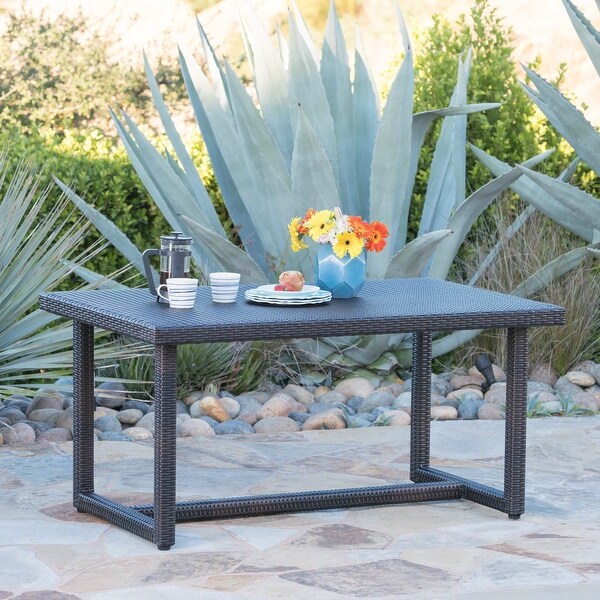 Outdoor Wicker Dining Table Durable Construction