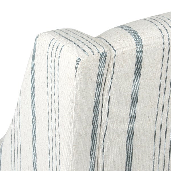 HomePop Modern Swoop Accent Chair - Blue Calypso Stripe