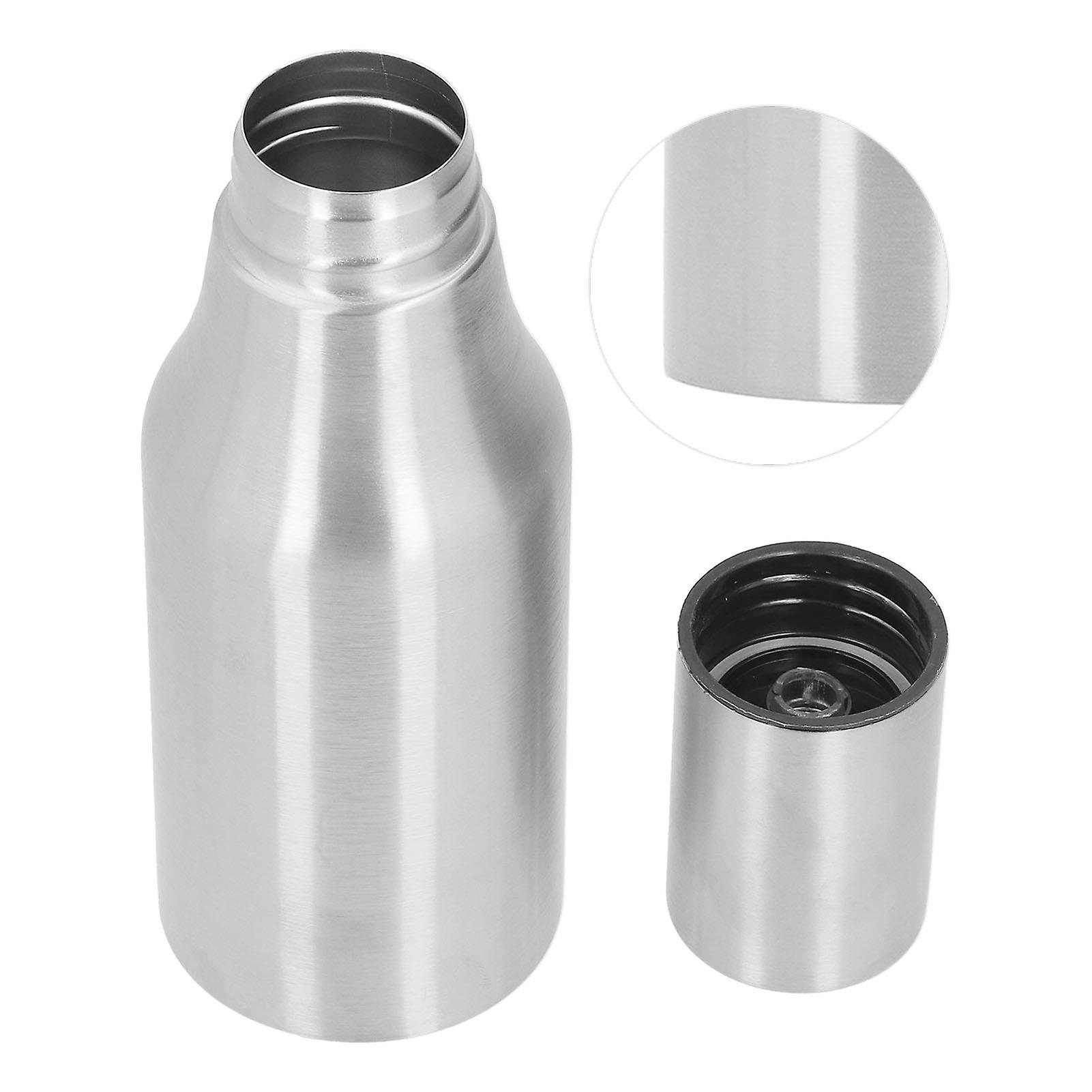 Stainless Steel Oil Bottle， 500ml Multifunction Olive Oil Dispenser Leak Proof Dust Proof Durable Kitchen Olive Oil Decanter For Home[silver]