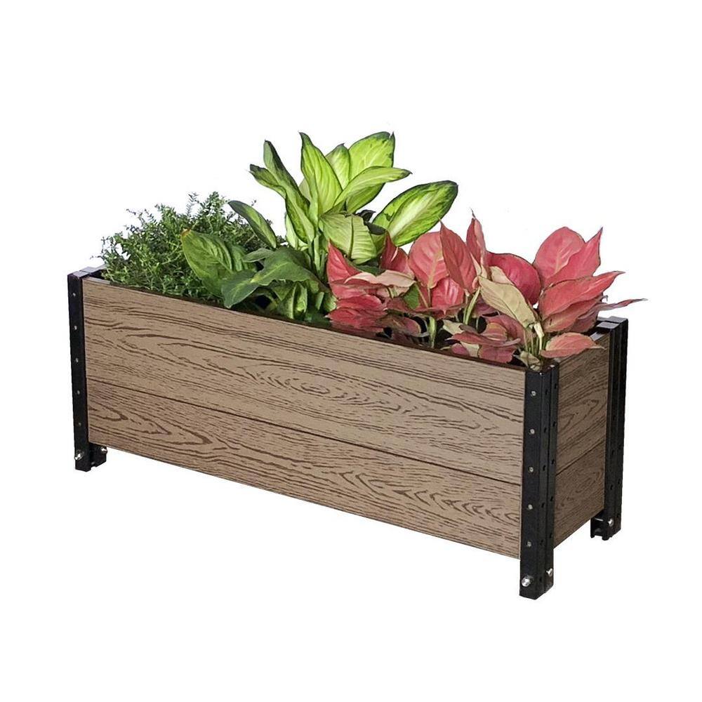 EverBloom 36 in. L x 12 in. W x 14 in. H Composite Trough Planter E143612