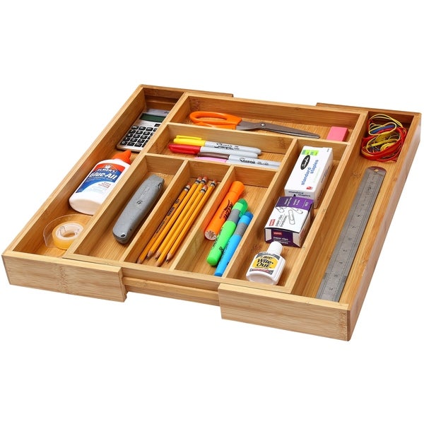 YBM HOME Bamboo Cutlery and Knives Tool Tray