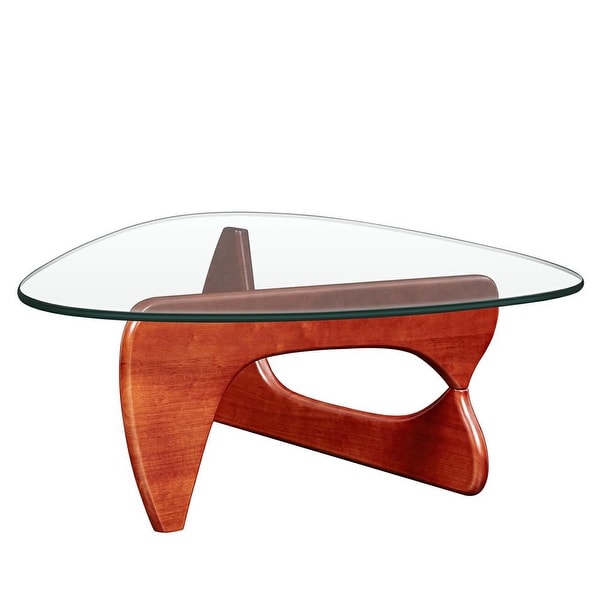 CHERRY Triangle coffee table Wood Base for living room