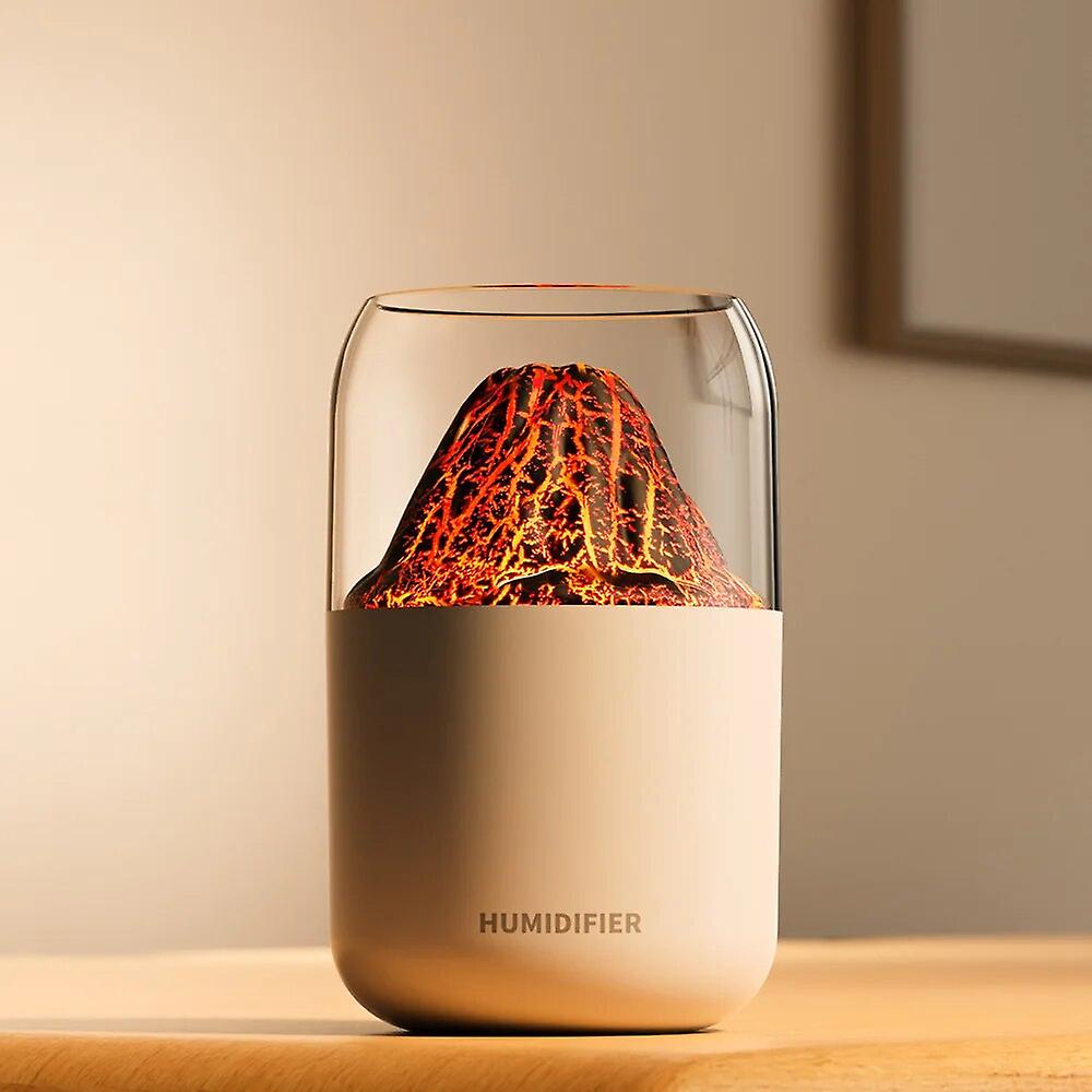 Xiaomi Mijia New Volcano Humidifier Colorful Ambient Light Oil Diffuser Desktop Mute Aromatherapy Machine For Home Bedroom