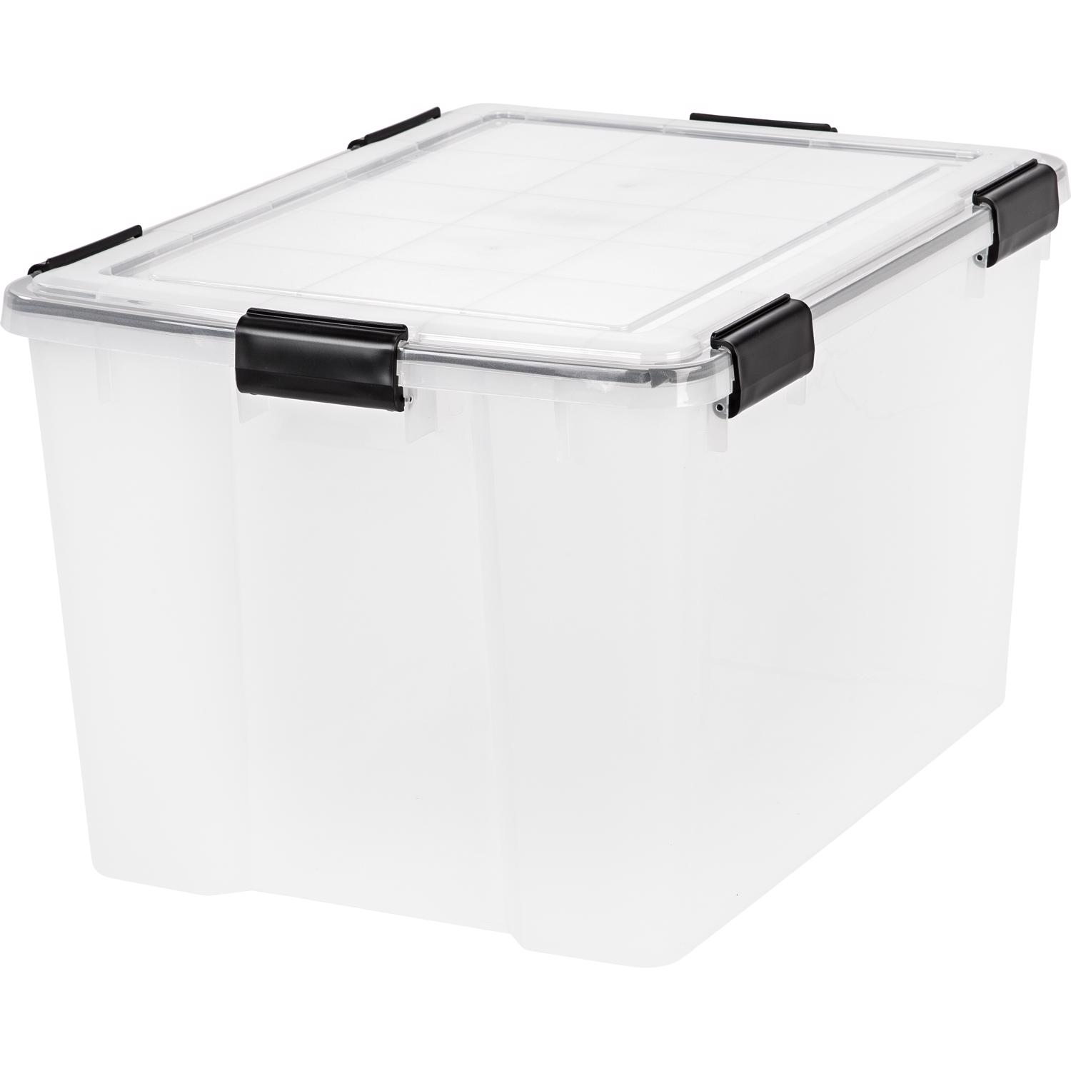 IRIS WEATHERPRO 46 qt Clear Storage Box 11.75 in. H X 15.75 in. W X 19.7 in. D Stackable