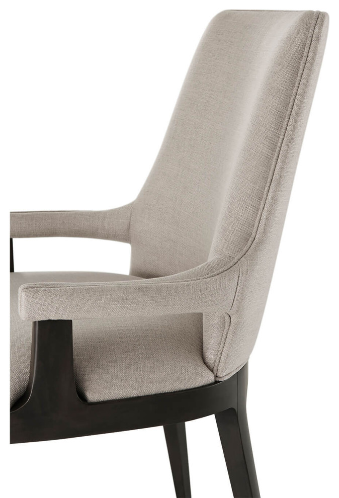 Modern Upholstered Dining Armchair   Midcentury   Dining Chairs   by English Georgian America  Houzz